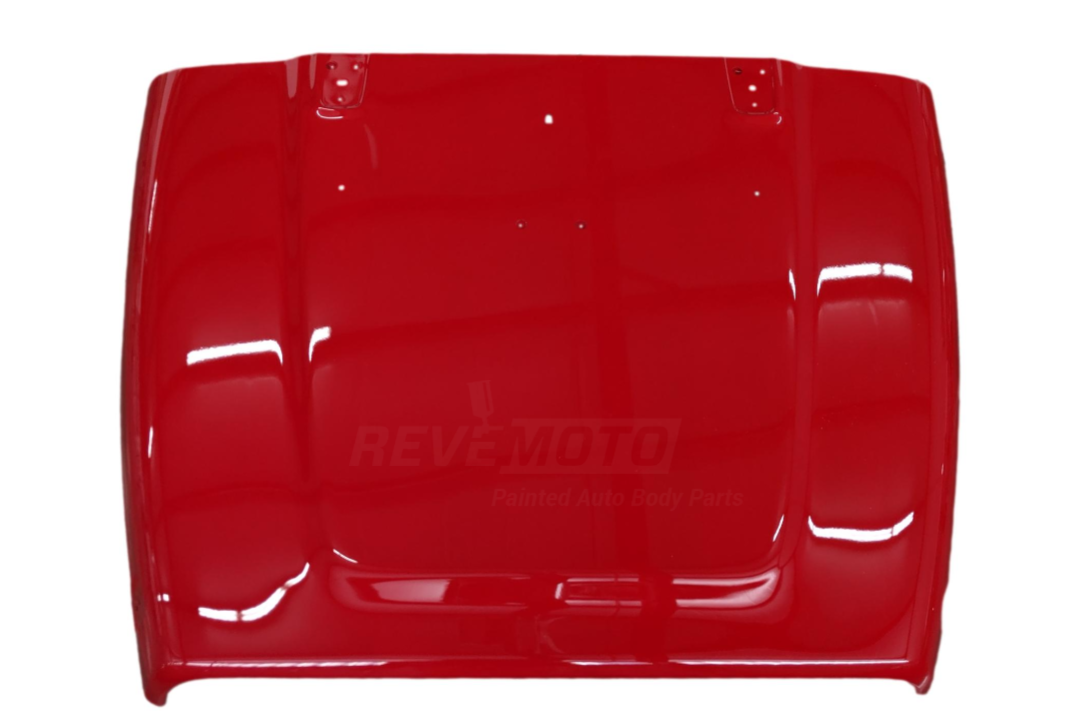 2000-2006 Jeep Wrangler Hood Painted with 1 Nozzle Hole Flame Red (PR4) 55176594AB CH1230205