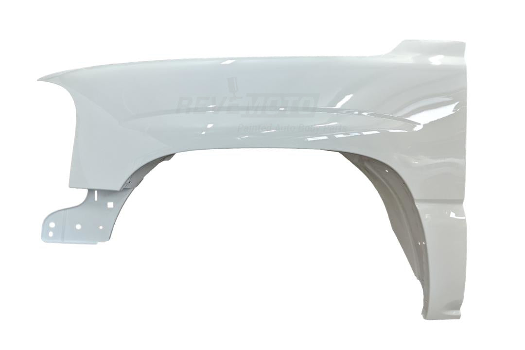 2000-2007 GMC Sierra Fender Painted (1500) Olympic White (WA8624) 19168845 GM1240281 ReveMoto Painted Auto Parts Replacement 