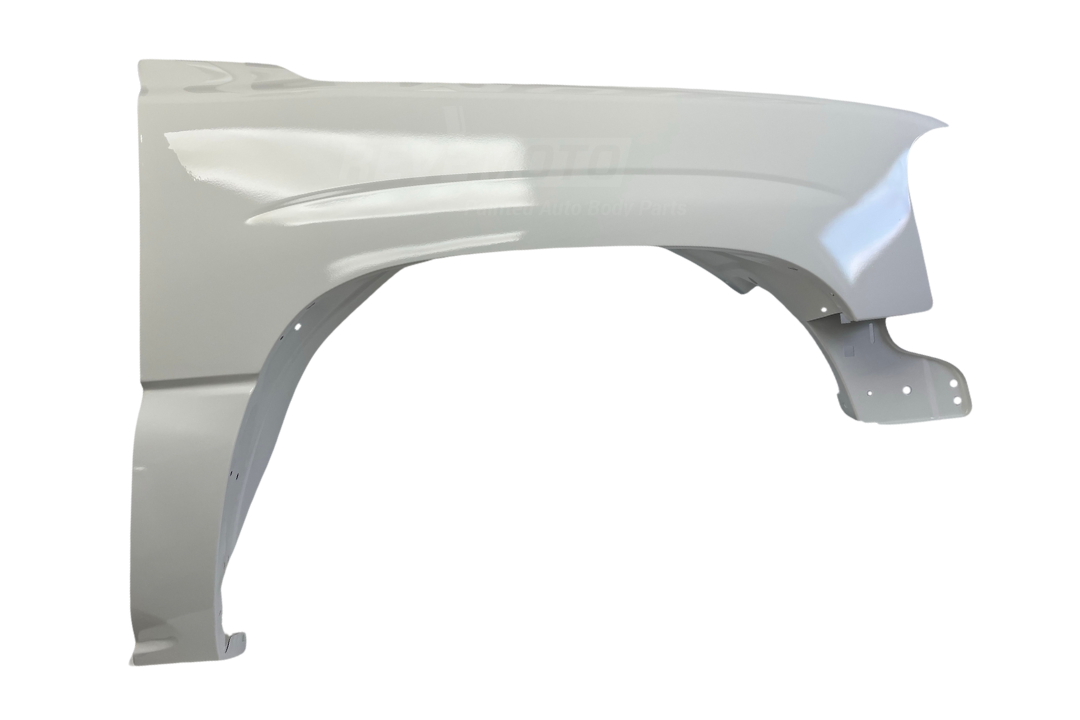 2000-2007 GMC Sierra Fender Painted (1500) Olympic White (WA8624) 88944418 GM1241281 ReveMoto Painted Auto Parts Replacement 
