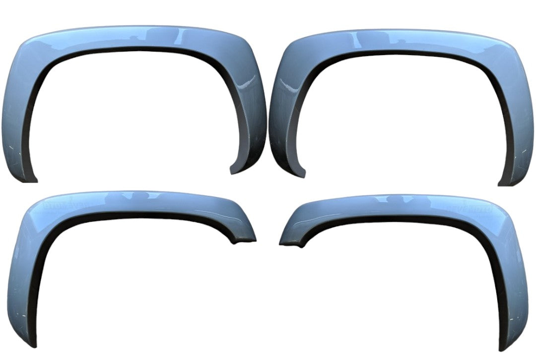2001-2007 GMC Sierra Fender Flares Painted Silver Birch ReveMoto Replacement Painted Auto Parts