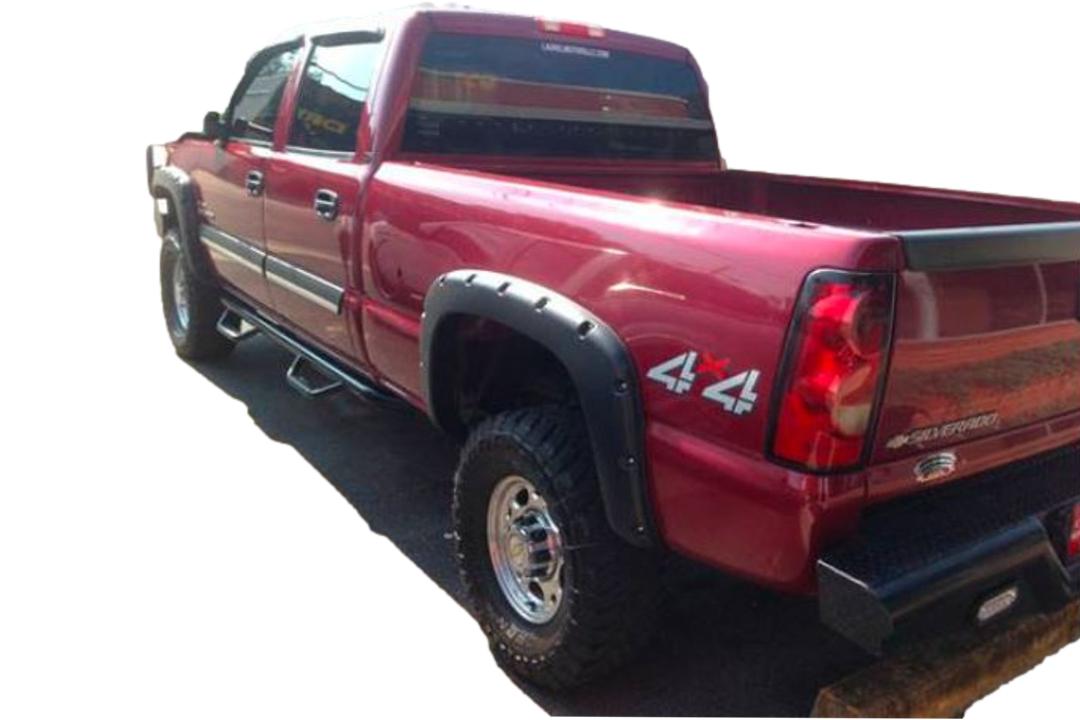 2001-2007 GMC Sierra Fender Flare Painted (3500 | Set of 4 | Rivet Style) PB4103 ReveMoto Replacement Painted Auto Parts