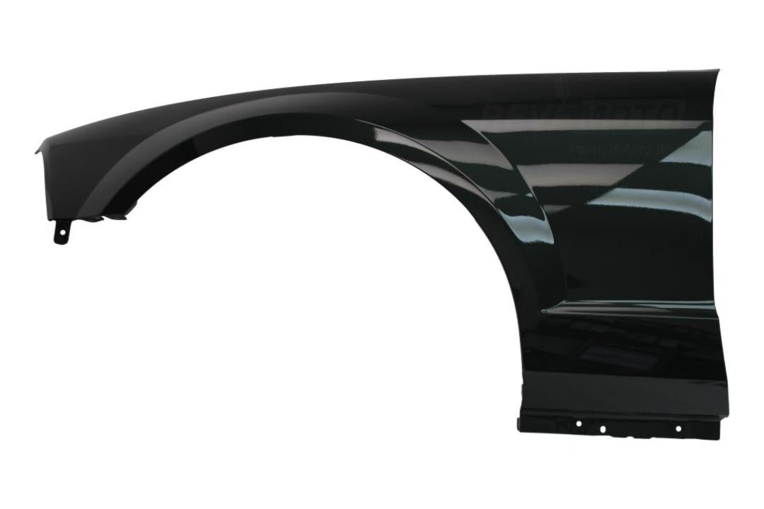 2005-2009 Ford Mustang Fender Painted (Driver-Side) Highland Green Metallic (PX) | 2008-2009 / (Aftermarket) Base/GT Models | WITH: Bullitt and California Package| WITHOUT: Emblem Hole 5R3Z16006AA ReveMoto Painted Auto Parts Replacement