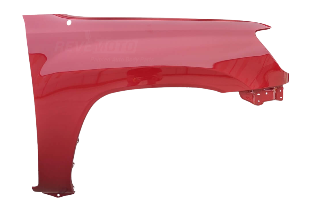 2005-2015 Toyota Tacoma Fender Painted WITHOUT Flare Holes Barcelona Red Mica (3R3) 5381104090 ReveMoto Painted Auto Parts Replacement 