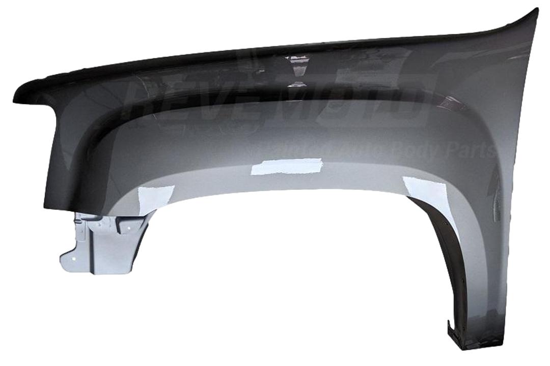 2007-2013 GMC Sierra Fender Painted (1500 | Aftermarket) Graystone Metallic (WA213M) Driver Side 22977471 2007-2013 GMC Sierra Fender Painted (1500 | Aftermarket) Olympic White (WA8624) Driver Side 22977471 ReveMoto Painted Auto Parts Replacement