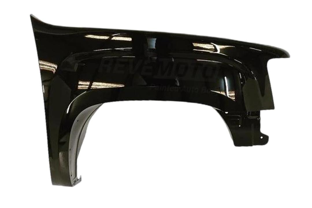 2007-2013 GMC Sierra Fender Painted (1500 | Aftermarket) Passenger Side Black (WA8555) 22977472 ReveMoto Painted Auto Parts Replacement