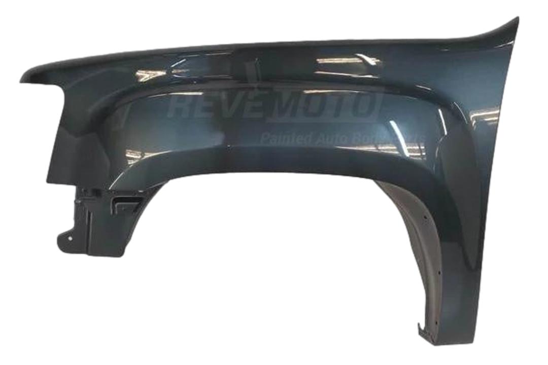 2007-2013 GMC Sierra Fender Painted (1500 | Aftermarket) Stealth Gray Metallic (WA928L) Driver Side 22977471 ReveMoto Painted Auto Parts Replacement