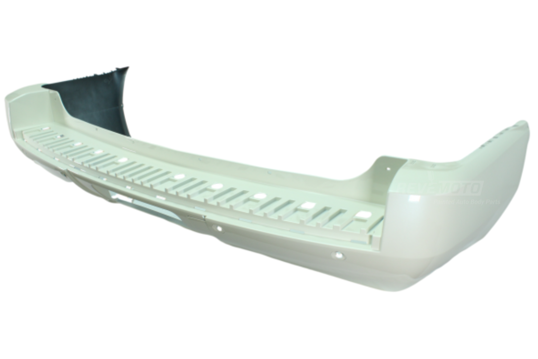 2007-2014 GMC Yukon XL 1500 Rear Bumper Painted (Denali) White Diamond Pearl (WA800J) 20951796 GM1100786 ReveMoto Painted Auto Parts Replacement 