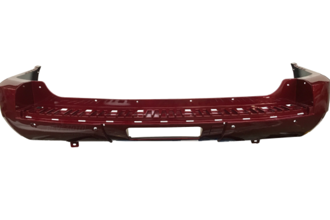 2007-2014 GMC Yukon XL 1500 Rear Bumper Painted (Denali) White Diamond Pearl (WA800J) Red Jewel Tintcoat Metallic (WA301N) 20951796 GM1100786 ReveMoto Painted Auto Parts Replacement 
