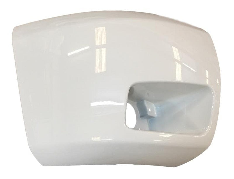 2007 Chevrolet Silverado Passenger Front Bumper End Cap Painted Olympic White (WA8624), With Foglight Hole
