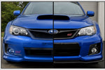2008-2010 to 2011-2014 Subaru WRX STI Front Bumper Conversion Kit Before and After Image World Rally Blue Pearl (02C)