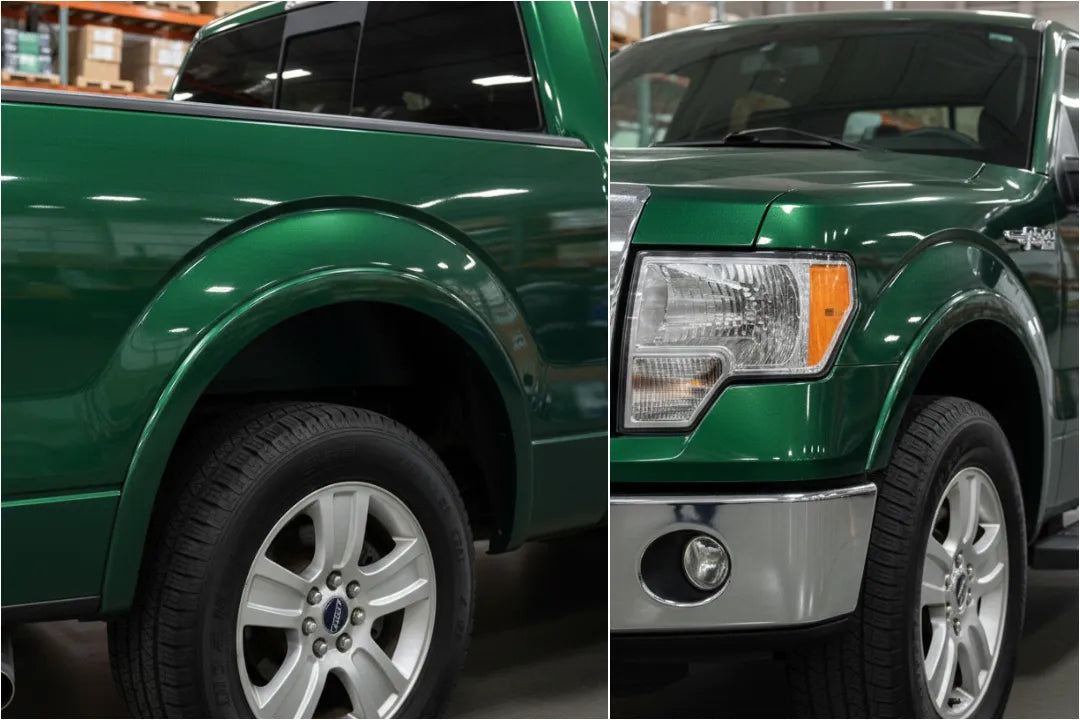 2009-2014 Ford F-150 Painted Fender Flares (OEM | Set of 4) Green Gem Metallic (JW)