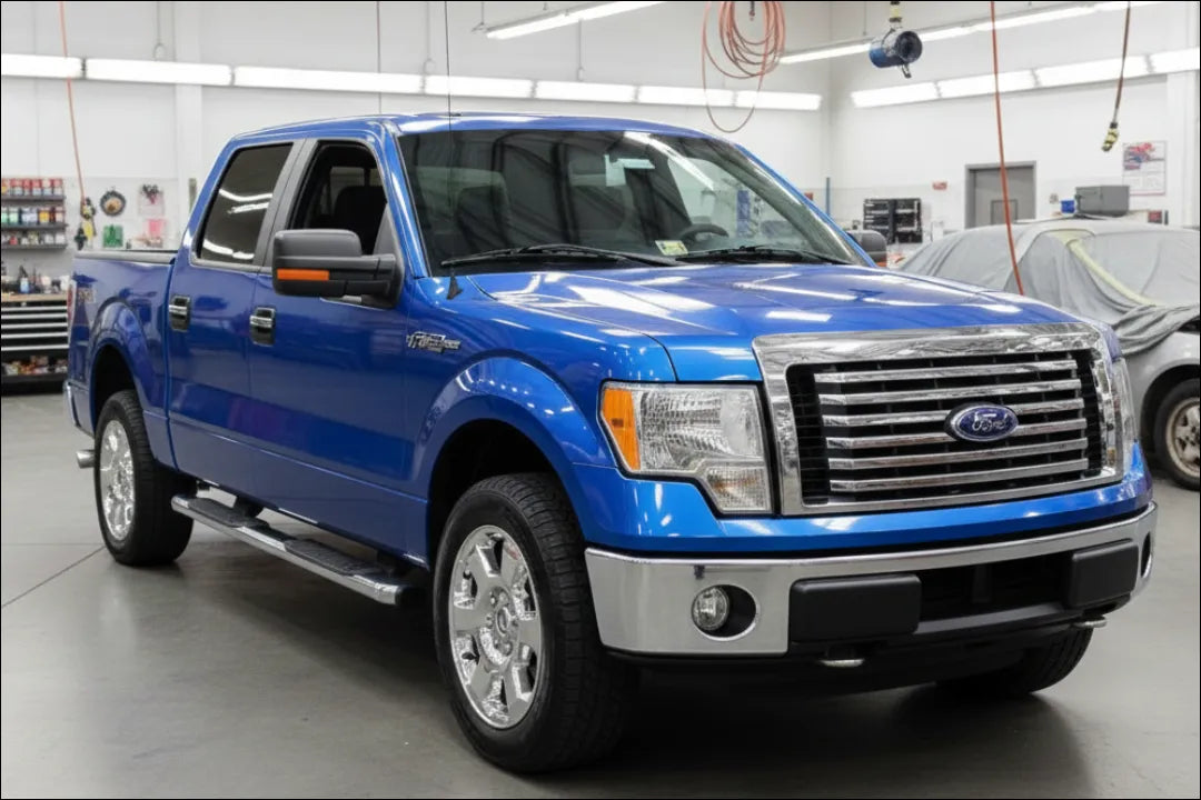 2009-2014 Ford F150 Fender Flare Painted (Set of 4) FLR1413 Blue Flame Metallic (SZ) ReveMoto Replacement Painted Car Parts Painted Auto Parts