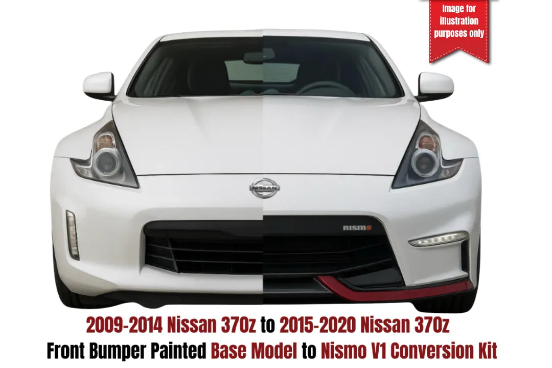 2009-2014 Nissan 370z to 2015-2020 Nissan 370z Front Bumper Painted Base Model to Nismo V1 Conversion Kit
