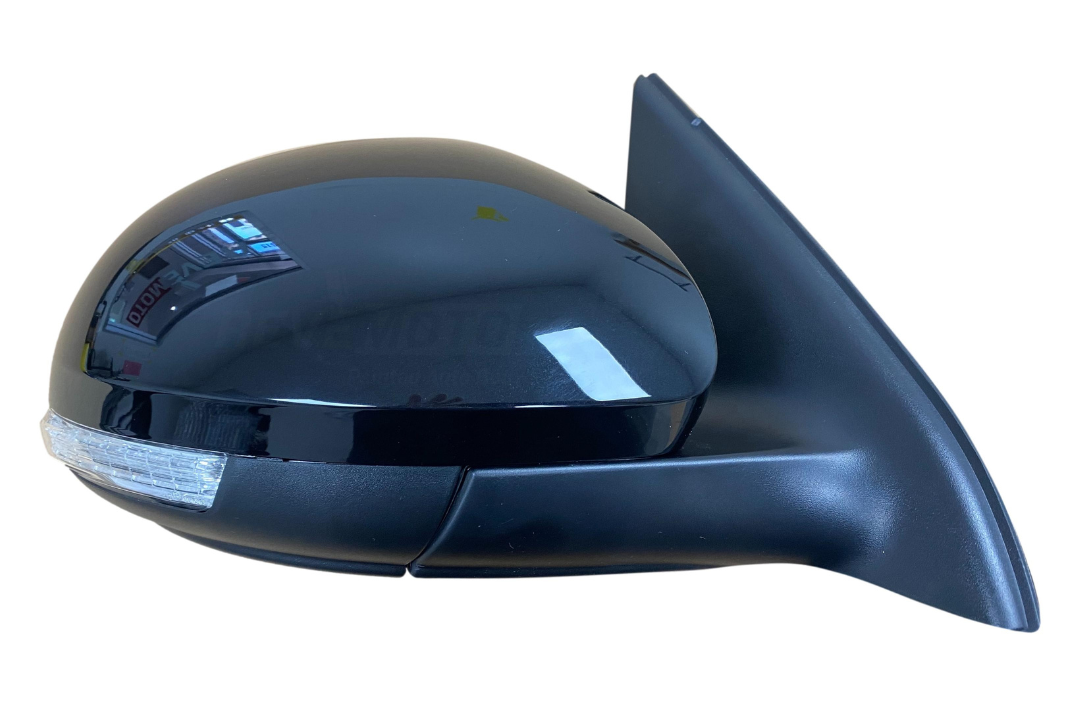 2009-2017 Volkswagen Tiguan Side View Mirror Painted (WITHOUT: Memory Package | Passenger-Side) Deep Black Pearl (LC9X) 5N1857508Q9B9 VW1321131 ReveMoto Painted Auto Parts Replacement 