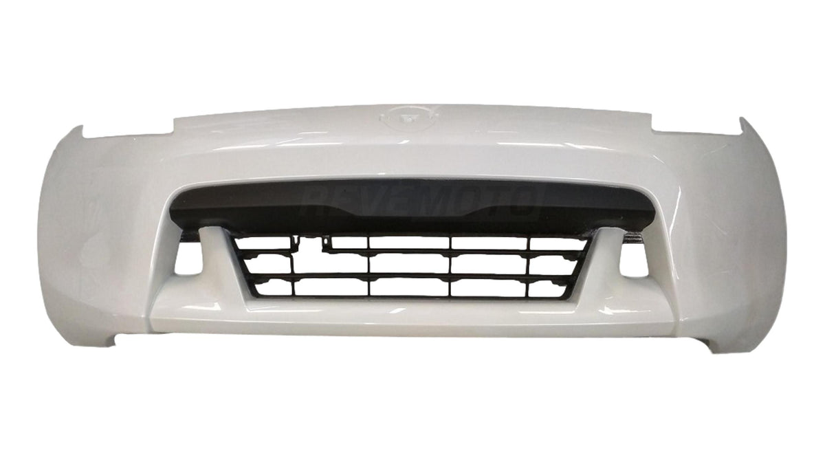2009-2012 Nissan 370Z Front Bumper Painted WITHOUT- Sport Package (Except Nismo) White Pearl (QAB) FBM221EA0H NI1000266
