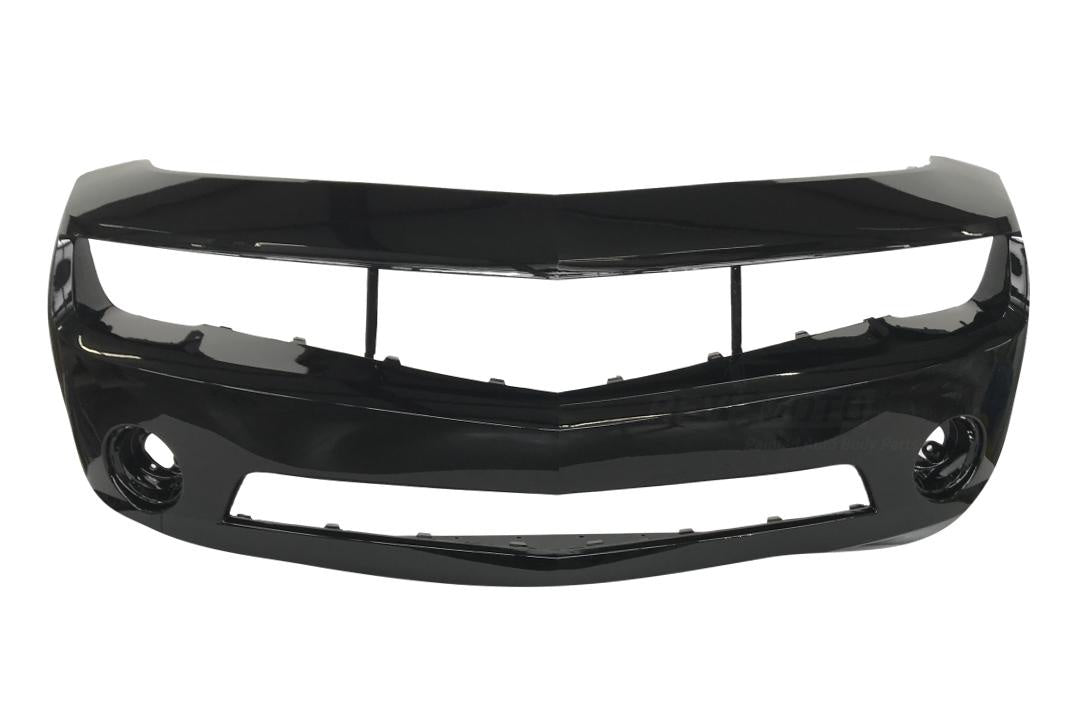 2010-2013 Chevrolet Camaro Front Bumper Painted (LS/LT Models) Black (WA8555) 92236548 GM1000906 ReveMoto Painted Auto Parts Replacement 