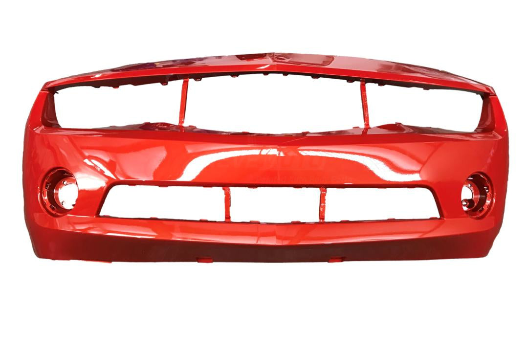 2010-2013 Chevrolet Camaro Front Bumper Painted (LS/LT Models) Inferno Orange Metallic (WA502Q) 92236548 GM1000906 ReveMoto Painted Auto Parts Replacement 