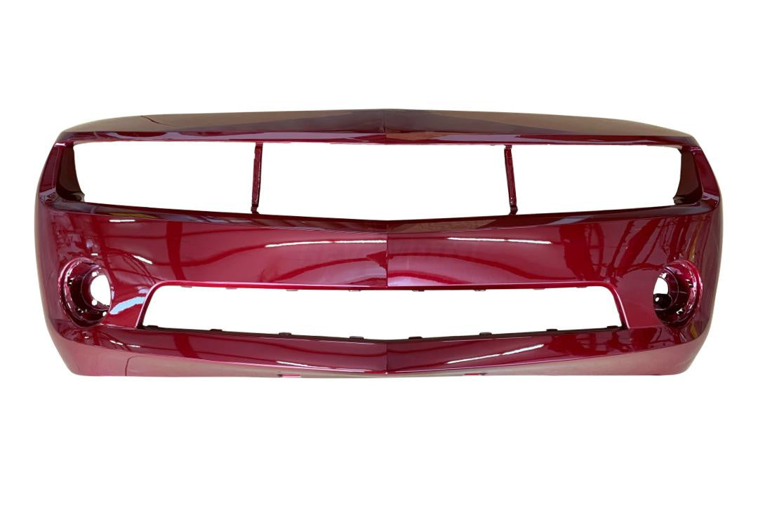 2010-2013 Chevrolet Camaro Front Bumper Painted (LS/LT Models) Red Jewel Tintcoat Metallic (WA301N) 92236548 GM1000906 ReveMoto Painted Auto Parts Replacement 