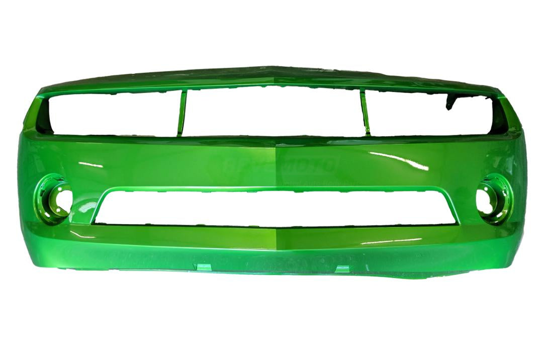 2010-2013 Chevrolet Camaro Front Bumper Painted (LS/LT Models) Synergy Green Metallic (WA708S) 92236548 GM1000906 ReveMoto Painted Auto Parts Replacement 