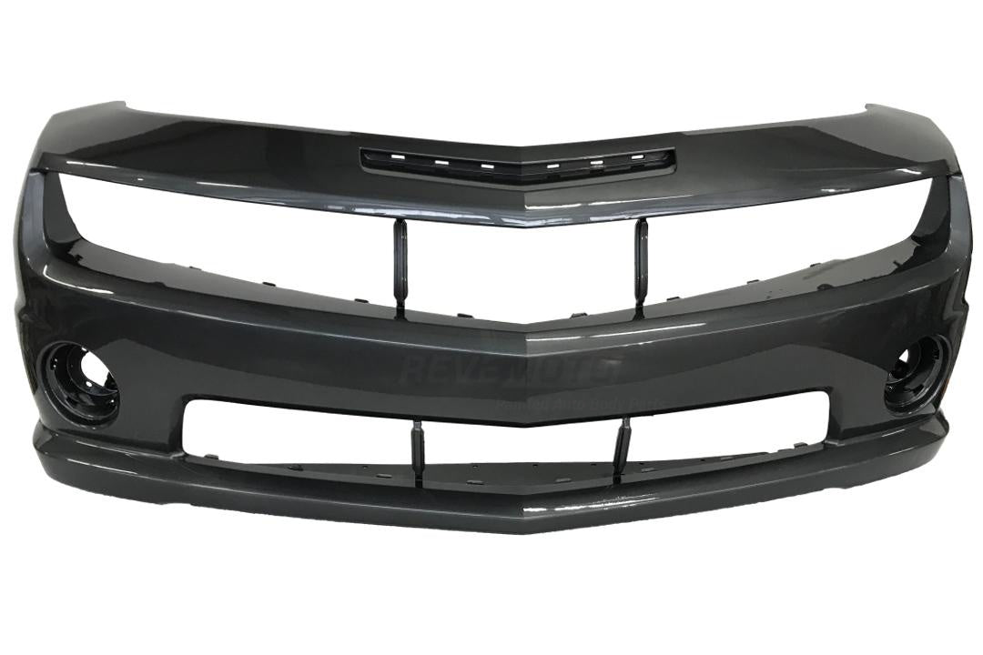 2010-2013 Chevrolet Camaro Front Bumper Painted (SS Models) Cyber Gray Metallic (WA637R) 92236547 GM1000905 ReveMoto Painted Auto Parts Replacement
