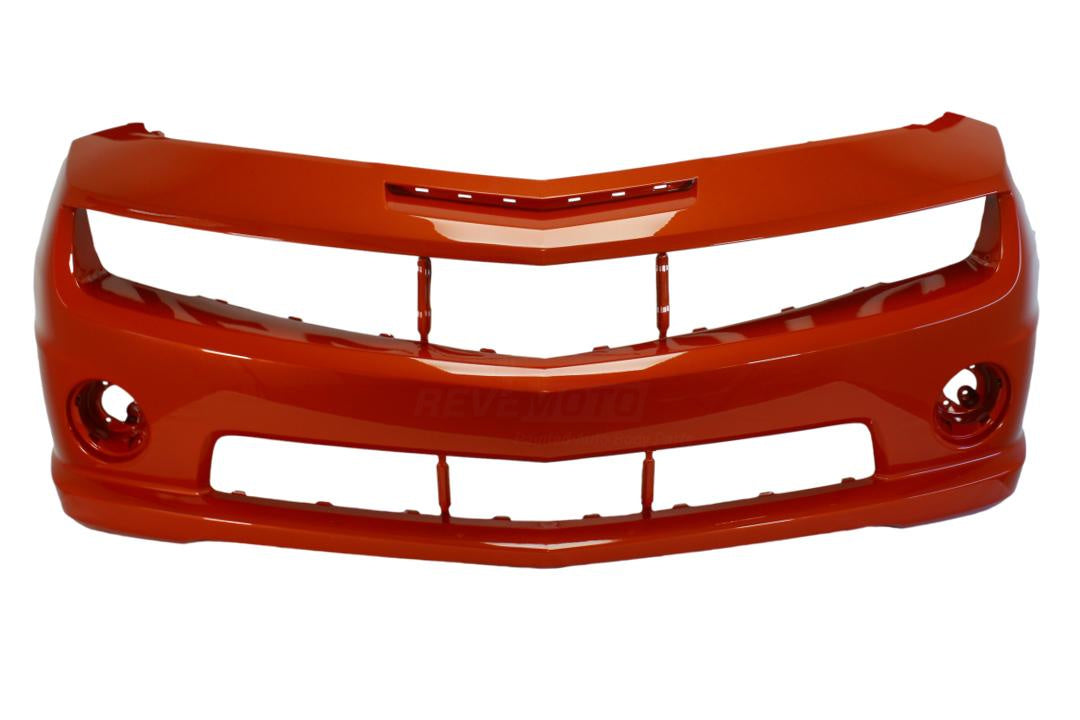 2010-2013 Chevrolet Camaro Front Bumper Painted (SS Models) Inferno Orange Metallic (WA502Q) 92236547 GM1000905 ReveMoto Painted Auto Parts Replacement