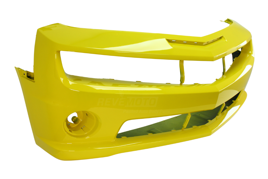2010-2013 Chevrolet Camaro Front Bumper Painted (SS Models) Yellow (WA9414) 92236547 GM1000905 ALT TXT - ReveMoto Painted Auto Parts Replacement