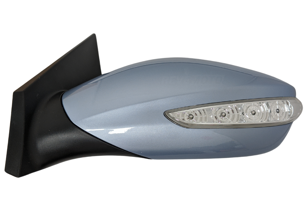 2011-2014 Hyundai Sonata Side View Mirror Painted (WITH: Heat, Turn Signal Light | WITHOUT: Eco Models) Blue Sky Metallic (Y2U) 876103Q110 HY1320168