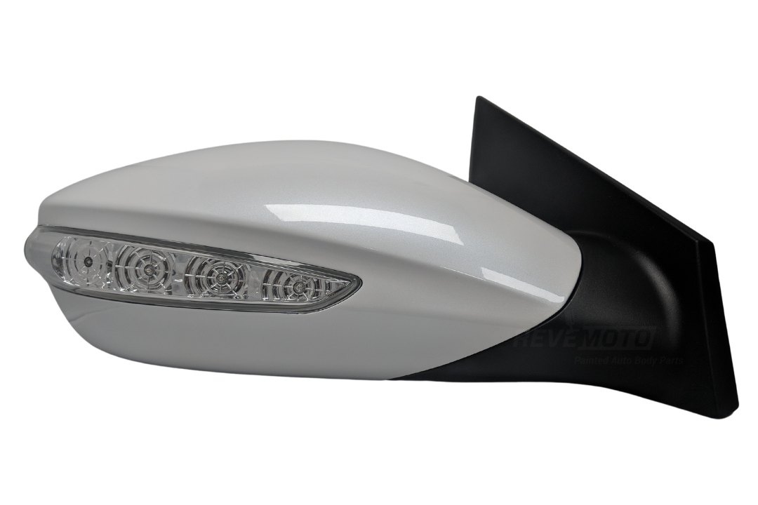 2011-2014 Hyundai Sonata Side View Mirror Painted (WITH: Heat, Turn Signal Light | WITHOUT: Eco Models) Diamond White Pearl (WW7) 876203Q110 HY1321168 