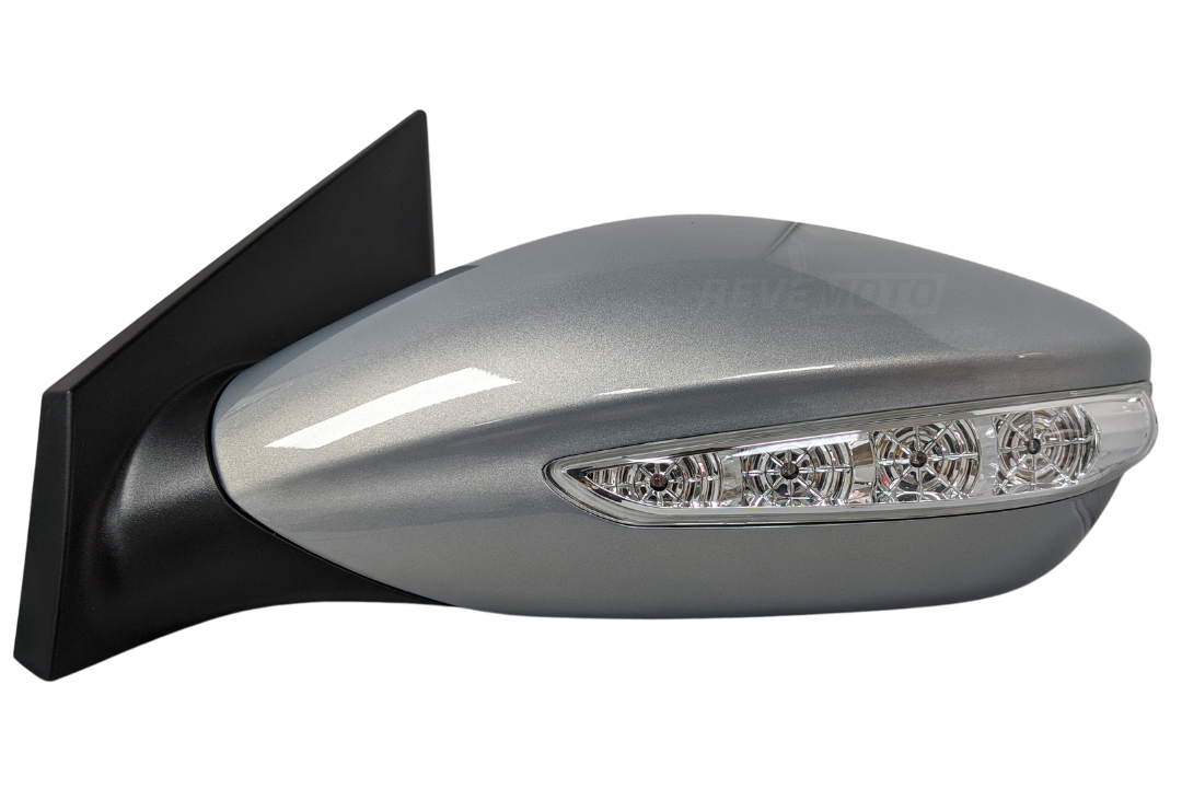 2011-2014 Hyundai Sonata Side View Mirror Painted (WITH: Heat, Turn Signal Light | WITHOUT: Eco Models) Iridescent Silver Blue Pearl (Z3) 876103Q110 HY1320168