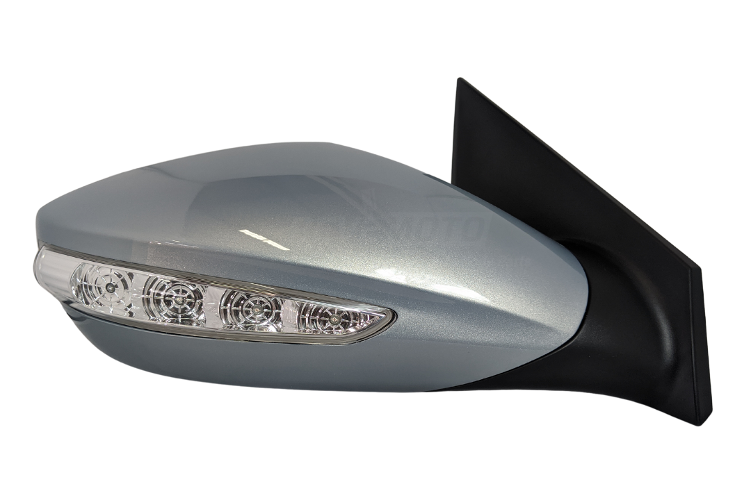 2011-2014 Hyundai Sonata Side View Mirror Painted (WITH: Heat, Turn Signal Light | WITHOUT: Eco Models) Iridescent Silver Blue Pearl (Z3) 876203Q110 HY1321168 