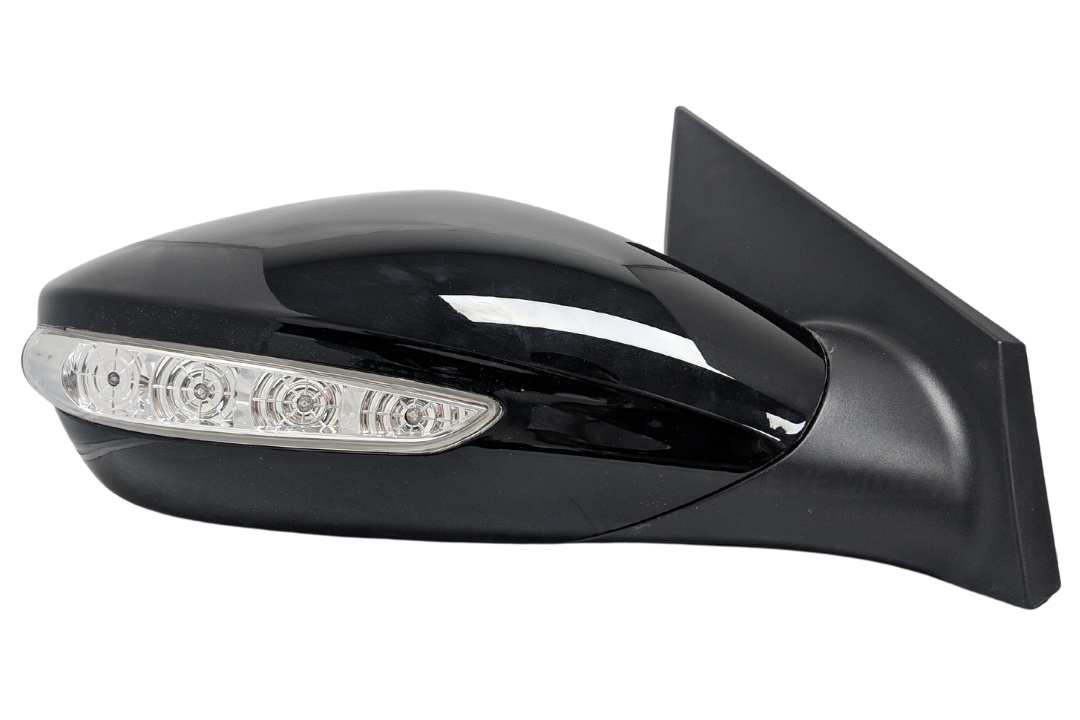 2011-2014 Hyundai Sonata Side View Mirror Painted (WITH: Heat, Turn Signal Light | WITHOUT: Eco Models) Midnight Black Metallic (7B) 876203Q110 HY1321168 