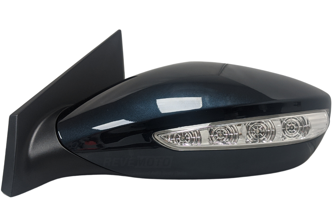 2011-2014 Hyundai Sonata Side View Mirror Painted (WITH: Heat, Turn Signal Light | WITHOUT: Eco Models) Pacific Blue Pearl (T3) 876103Q110 HY1320168