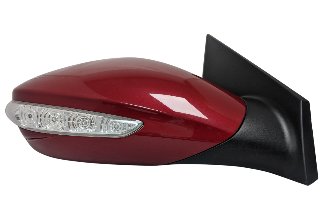 2011-2014 Hyundai Sonata Side View Mirror Painted (WITH: Heat, Turn Signal Light | WITHOUT: Eco Models) Venetian Red Pearl (RER) 876203Q110 HY1321168 
