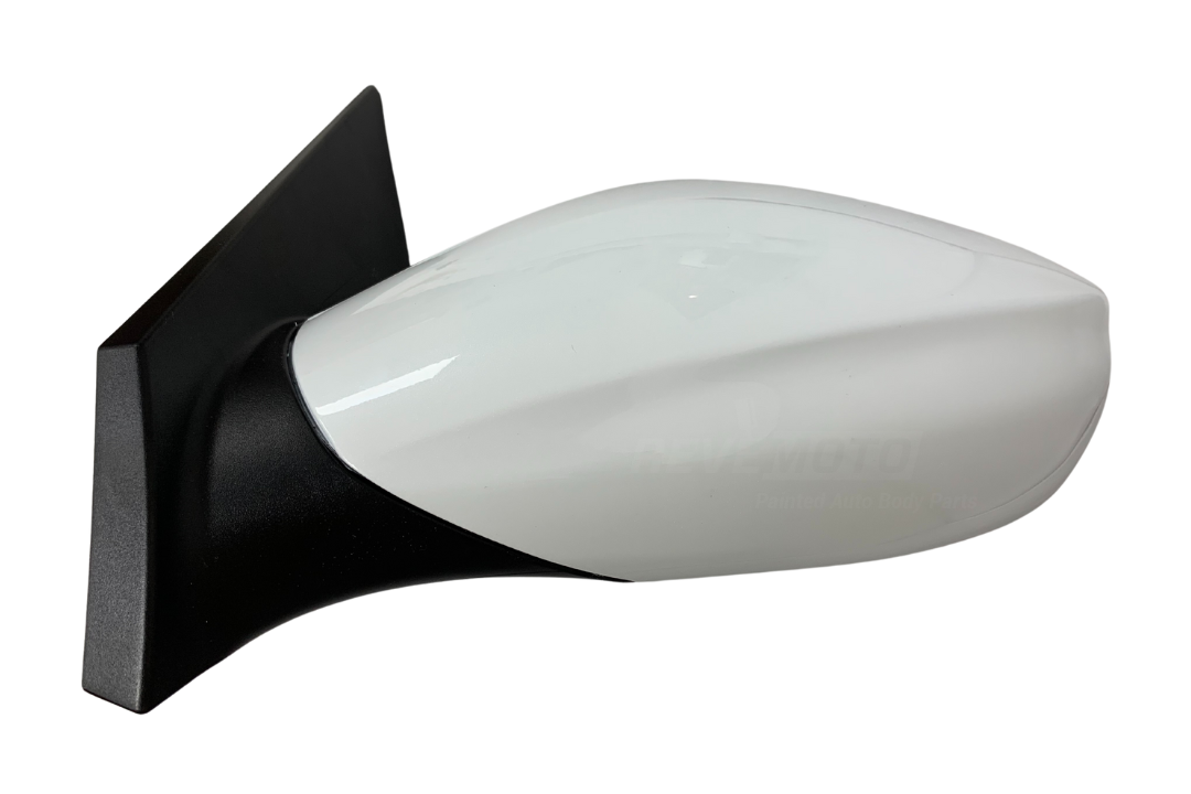 2011-2014 Hyundai Sonata Side View Mirror Painted (WITH: Heat | WITHOUT: Turn Signal Light, Eco Models) Shimmering White Pearl (WJ) 876103Q010 HY1320166