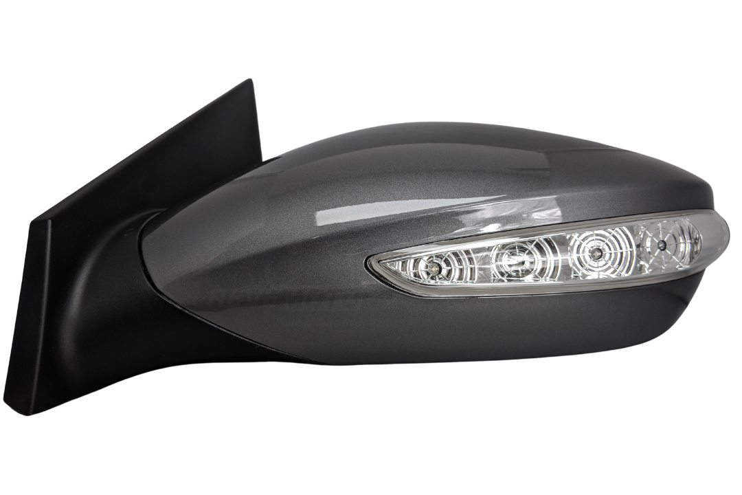 2011-2014 Hyundai Sonata : Side View Mirror Painted (WITH: Turn Signal Light | WITHOUT: Heat, Eco Models) Harbor Gray Metallic (P3) 876103Q100 HY1320167 