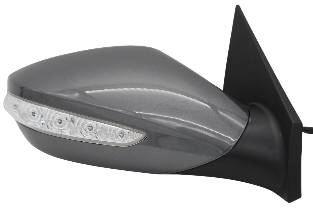 2011-2014 Hyundai Sonata : Side View Mirror Painted (WITH: Turn Signal Light | WITHOUT: Heat, Eco Models) Harbor Gray Metallic (P3) 876203Q100 HY1321167