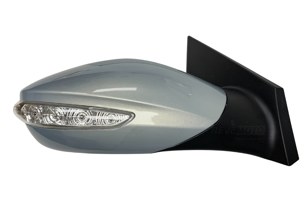 2011-2014 Hyundai Sonata : Side View Mirror Painted (WITH: Turn Signal Light | WITHOUT: Heat, Eco Models) Iridescent Silver Blue Pearl (Z3) 876203Q100 HY1321167
