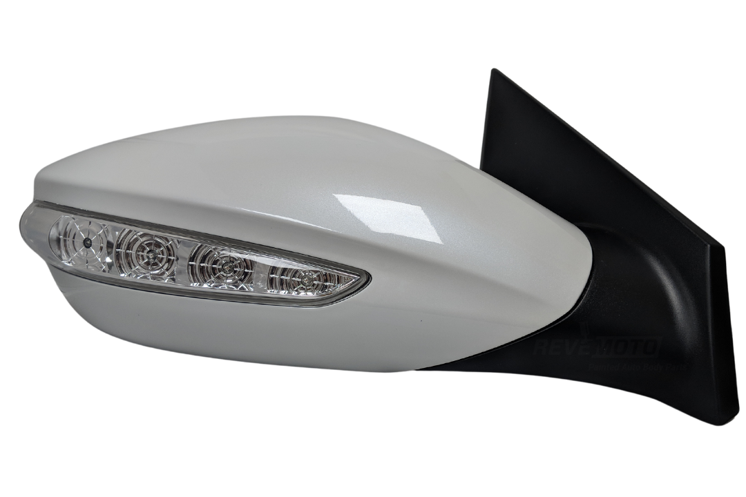 2011-2014 Hyundai Sonata : Side View Mirror Painted (WITH: Turn Signal Light | WITHOUT: Heat, Eco Models) Porcelain White Pearl (WHC) 876203Q100 HY1321167