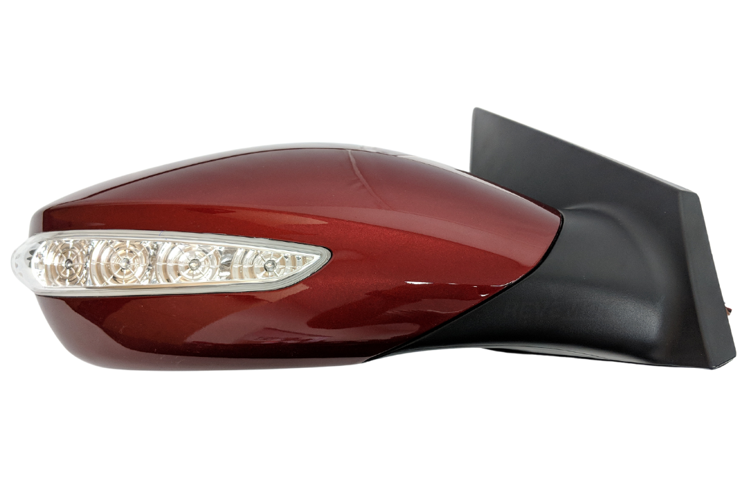 2011-2014 Hyundai Sonata : Side View Mirror Painted (WITH: Turn Signal Light | WITHOUT: Heat, Eco Models) Sparkling Ruby Metallic (TR4) 876203Q100 HY1321167