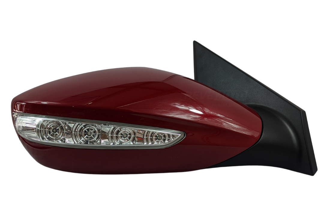 2011-2014 Hyundai Sonata : Side View Mirror Painted (WITH: Turn Signal Light | WITHOUT: Heat, Eco Models) Venetian Red Pearl (RER) 876203Q100 HY1321167