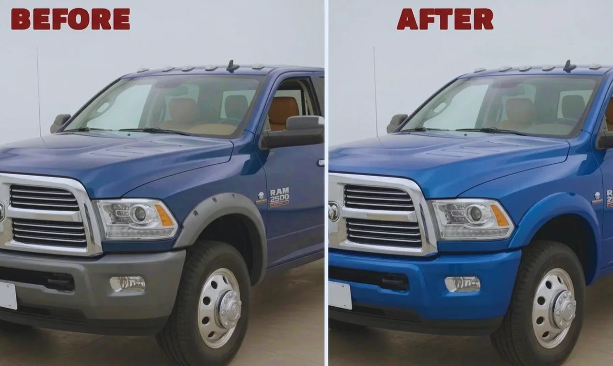 2011-2018 Dodge Ram 2500/3500 Fender Flare Painted (OEM | Set of 4) Steel Blue Metallic (PBM)