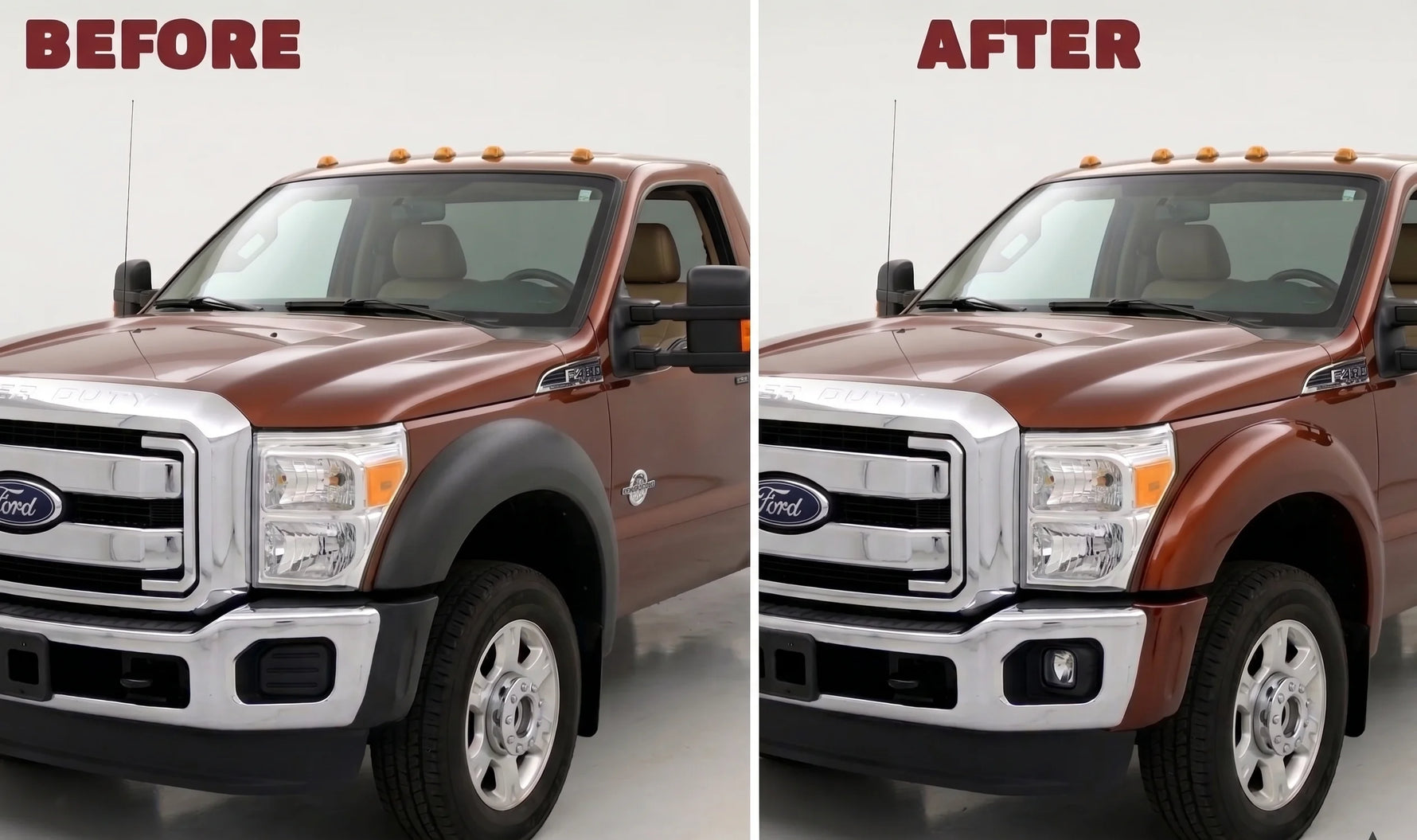 2011–2016 Ford F-450 Super Duty Painted Fender Flare Set (OEM | Set of 4) – Painted to Match, Ready to Install Earth Metallic (HS)