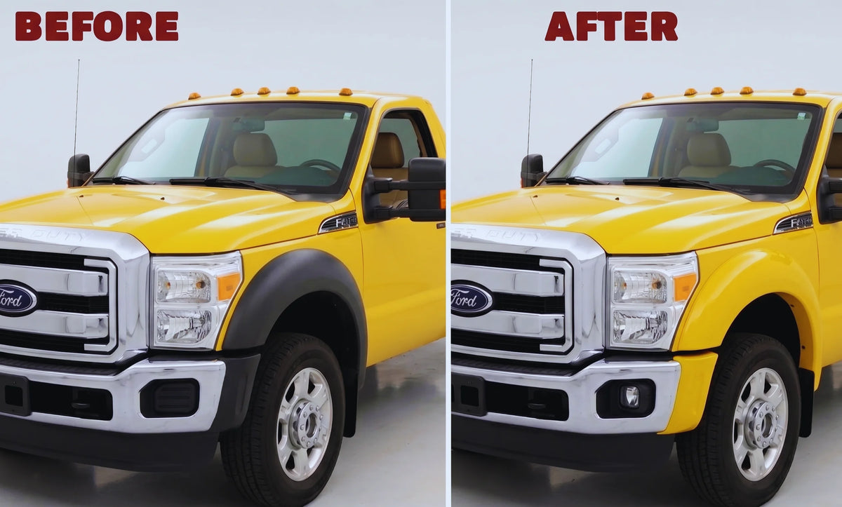 2011–2016 Ford F-450 Super Duty Painted Fender Flare Set (OEM | Set of 4), Painted to Match, Ready to Install School Bus Yellow (BY)