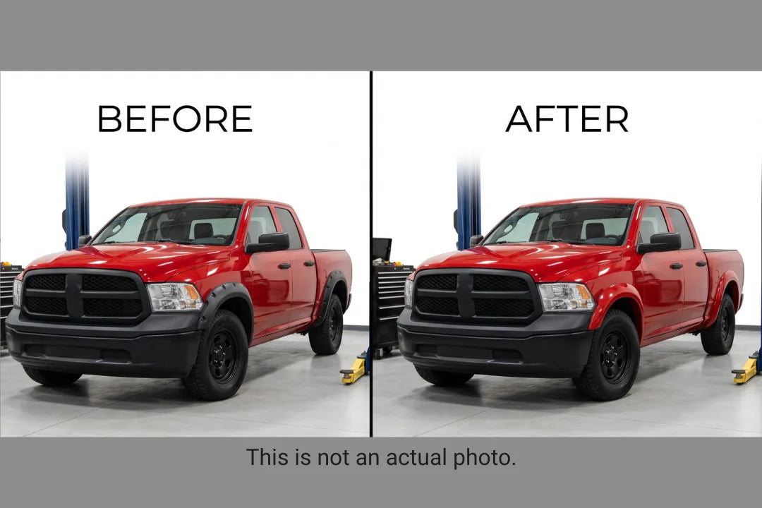 2011–2018 Ram 1500 Painted Fender Flare Set (OEM | Set of 4), Ready to Install Flame Red (PR4)