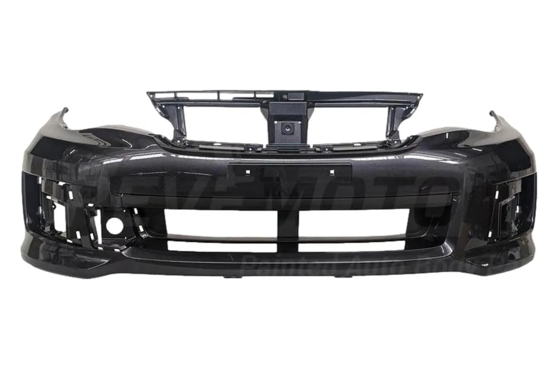 2012-2014 Subaru Impreza WRX Front Bumper Painted Dark Gray Metallic 61K With Large Square Fog Insert Holes 57704FG113 SU1000167 ReveMoto Painted Auto Parts Replacement