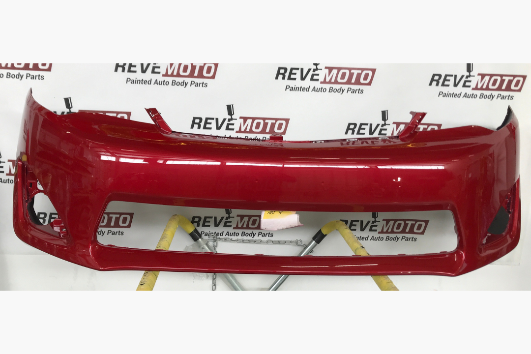2012-2014 Toyota Camry Front Bumper Cover Painted Barcelona Red Mica (3R3) 5211906974 TO1000378 ReveMoto Painted Auto Parts Replacement 