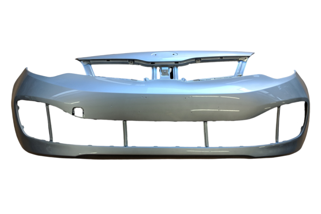 2012-2015 Kia Rio Front Bumper Painted (Sedan Models) Bright Silver Metallic (3D) 865111W000 KI1000159 ReveMoto Painted Auto Parts Replacement