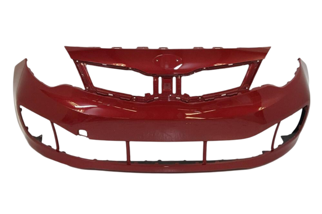 2012-2015 Kia Rio Front Bumper Painted (Sedan Models) Signal Red Metallic (BEG) 865111W000 KI1000159 ReveMoto Painted Auto Parts Replacement 