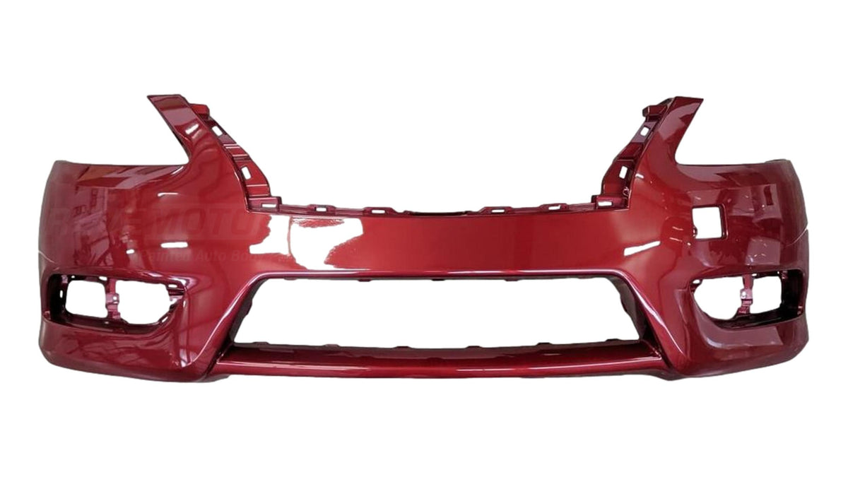 2013-2015 Nissan Sentra Front Bumper S SL SV Models Except SRModel Painted Red Pearl (NAH) 620223SH0J NI1000289 clipped_rev_1