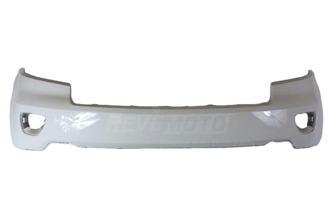 2011-2013 Jeep Grand Cherokee Front Bumper Painted (Upper)_WITHOUT: Head Light Washer Holes, Park Assist Sensor Holes, Chrome Insert_Stone_White_PW1_ 68078268AB_ CH1000979